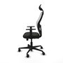 PIQUERAS Y CRESPO Silla de oficina Jorquera con mecanismo Sincro/Traslack, Negro y Blanco
