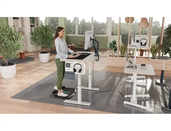 Leitz Ergo Active Alfombrilla Antifatiga Gris Oscuro Zonas Masaje Borde Elevado Oficina Hogar