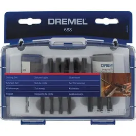 Dremel Kit de corte 688 con 68 discos de corte y accesorios en caja organizadora. Incluye guía de inicio.