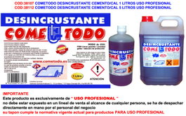 COMETODO Desincrustante Cemento/Cal 1 Litro Uso Profesional