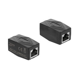 DeLOCK Adaptador de acoplamiento RJ50 hembra a hembra blindado negro