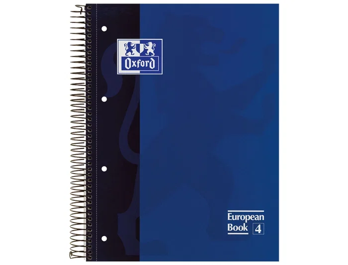 Oxford Cuaderno Espiral Tapa Extradura DIN A4+, 80 Hojas, Papel OPTIKPAPER+, Cuadriculado 5mm, Colores Surtidos