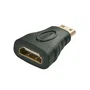 Lindy 41207 Adaptador de Género HDMI Macho a Hembra, Negro, Conector HDMI Macho/HDMI Hembra