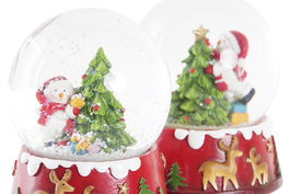 DKD Home Decor Bola Decoración Navidad Tradicional Rojo Verde 6.8 x 8.6 x 7.2 cm (4 Unidades)