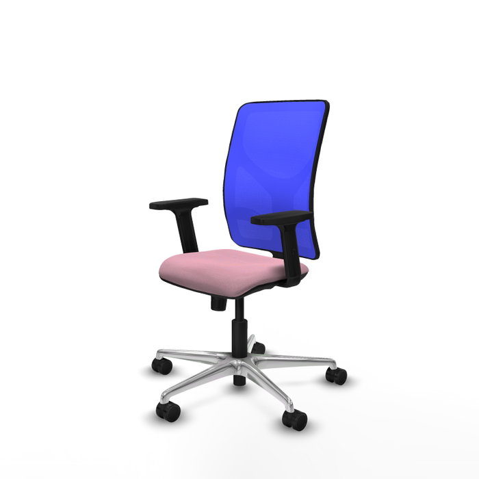 PIQUERAS Y CRESPO Silla de oficina Motilla con mecanismo Sincro, Rosa y Azul