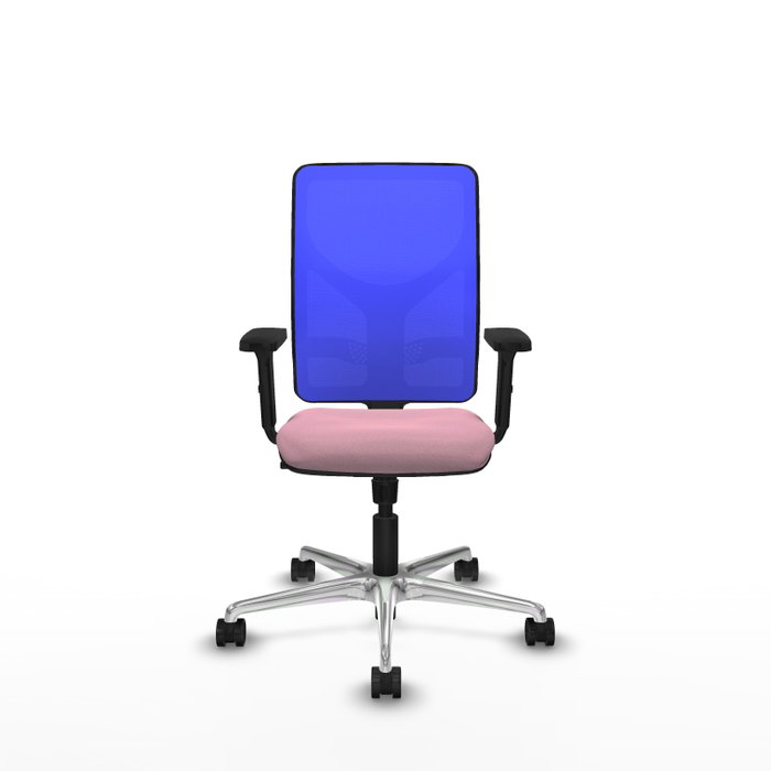 PIQUERAS Y CRESPO Silla de oficina Motilla con mecanismo Sincro, Rosa y Azul
