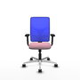 PIQUERAS Y CRESPO Silla de oficina Motilla con mecanismo Sincro, Rosa y Azul