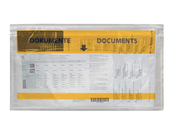 Q-connect Sobre Autoadhesivo Portadocumentos 225x122 mm Multilingüe Transparente Paquete 1000