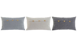 DKD Home Decor Cojin Mediterraneo Beige Azul 50 x 30 x 15 cm (12 Unidades)