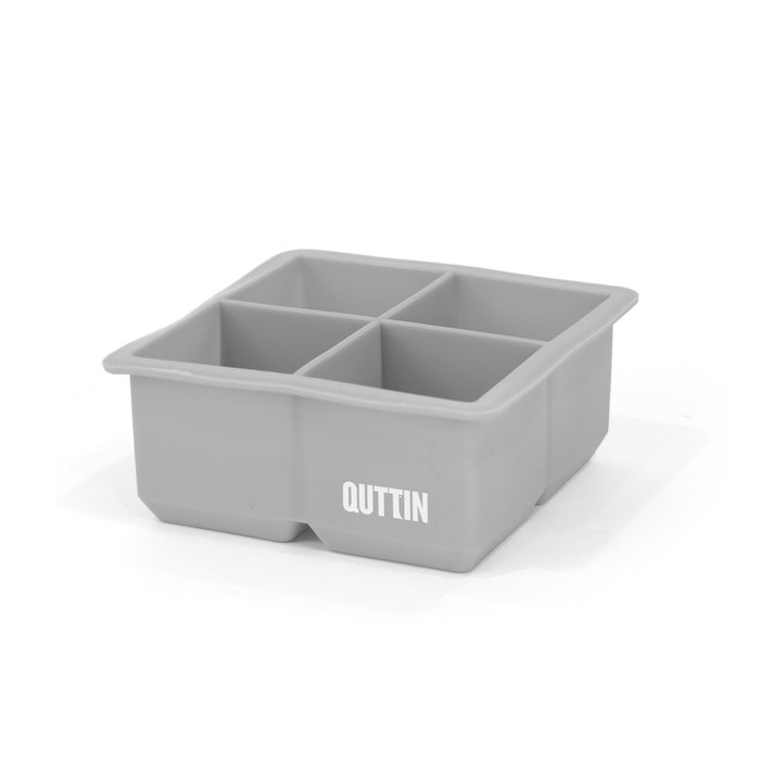Quttin Cubitera Flexible de Silicona para 4 Cubitos de Hielo 11.3x11.3x5 cm (24 Unidades)