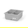 Quttin Cubitera Flexible de Silicona para 4 Cubitos de Hielo 11.3x11.3x5 cm (24 Unidades)