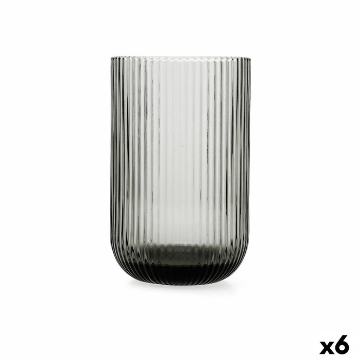 Bidasoa Vaso Alto Vidrio Fosil Gris 46 cL (6 Unidades) inevitable
