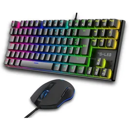 G-Lab Mercury EX Combo Teclado Mecánico Gaming y Ratón 7200 DPI - THE3760162057782 - Teclado con Interruptores Red Lineales