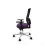 PIQUERAS Y CRESPO Silla de oficina Horna con mecanismo Sincro, Morado y Negro