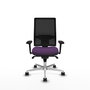 PIQUERAS Y CRESPO Silla de oficina Horna con mecanismo Sincro, Morado y Negro