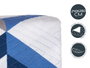 Giftdecor Colcha Cama Reversible 240x260 cm Diseño Triángulos Azules Tacto Suave Poliéster (Set de 6)