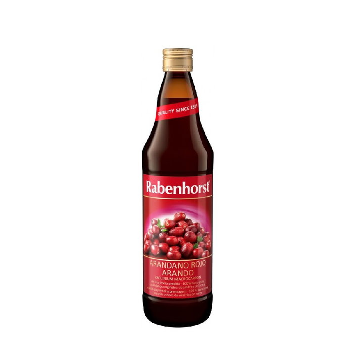 RABENHORST Zumo de Arándano Rojo Americano Bio 750ml RABENHORST Zumo de Arándano Rojo Americano Bio 750ml
