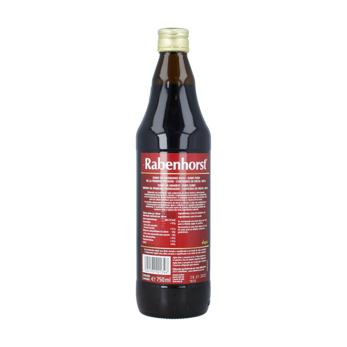 Rabenhorst Zumo Arándano Rojo Americano Bio 750ml