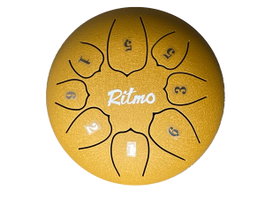 Ritmo Mini Tongue Drum 6” - 8 Notas Lotus Display Dorado