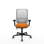 PIQUERAS Y CRESPO Silla de oficina Zulema Naranja y Blanco
