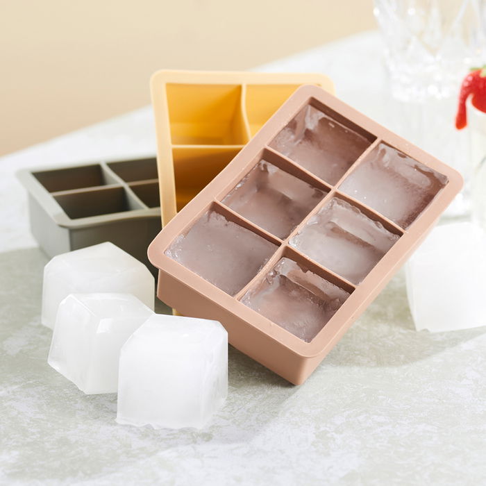 Day Molde para 6 Cubitos de Hielo Grandes 5cm, Colores Surtidos, Lavavajillas, 12x17x5cm