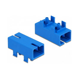 DeLOCK Acoplador de fibra óptica para PCB SC Simplex hembra a SC Simplex hembra monomodo azul