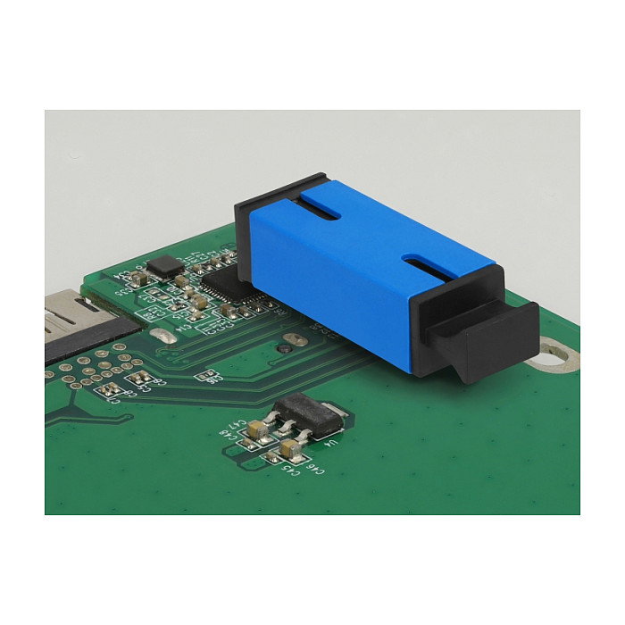 DeLOCK Acoplador de fibra óptica para PCB SC Simplex hembra a SC Simplex hembra monomodo azul DeLOCK Acoplador de fibra óptica para PCB SC Simplex hembra a SC Simplex hembra monomodo azul