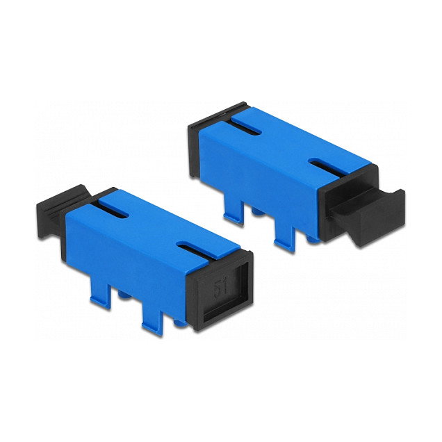 DeLOCK Acoplador de fibra óptica para PCB SC Simplex hembra a SC Simplex hembra monomodo azul DeLOCK Acoplador de fibra óptica para PCB SC Simplex hembra a SC Simplex hembra monomodo azul