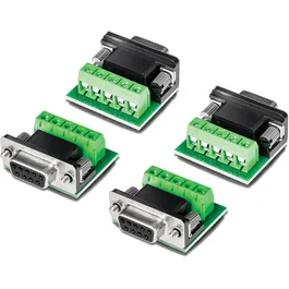 Trendnet TI-S400 Adaptador Convertidor RS232 a RS422 RS485 para Puertas de Enlace Modbus TI-M12/TI-M42, Pack de 4 Unidades, Verde/Gris
