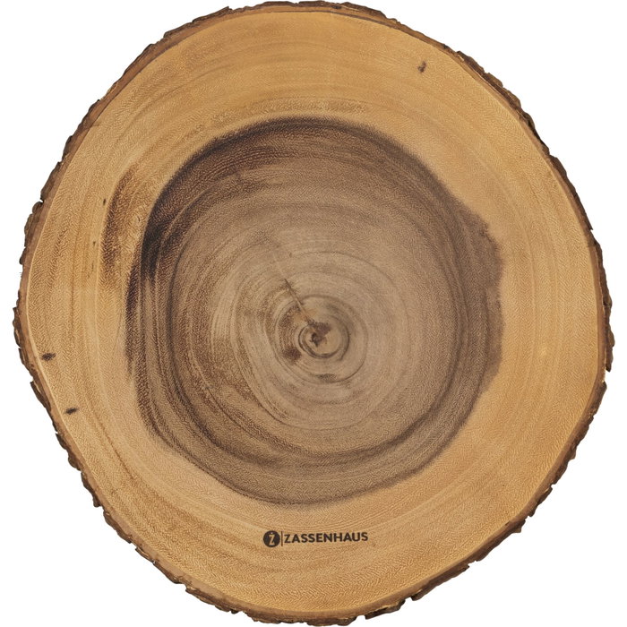 Zassenhaus Plato de servir acacia redondo 32x2,5cm