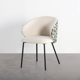 Silla Estampado Tejido-Metal Contract 56,50 X 56 X 74,50 cm (Set de 2)
