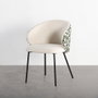 Silla Estampado Tejido-Metal Contract 56,50 X 56 X 74,50 cm (Set de 2)