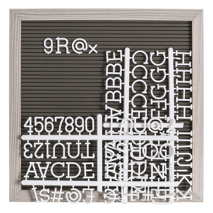 Ixia Mural de Pared Gris de PVC con Letras Incluidas