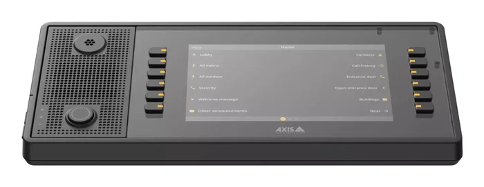 Axis C6110 - Sistema de Intercomunicación de Vídeo con Pantalla Táctil 7" (17,8 cm), Negro, Aluminio/Plástico, Pantalla 1024 x 600, VoIP, PoE, MicroSD
