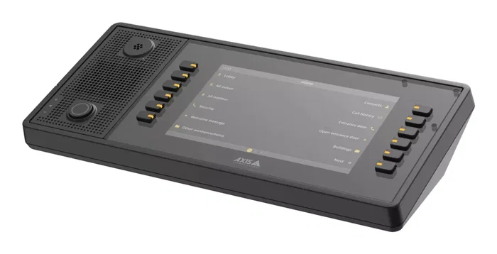 Axis C6110 - Sistema de Intercomunicación de Vídeo con Pantalla Táctil 7" (17,8 cm), Negro, Aluminio/Plástico, Pantalla 1024 x 600, VoIP, PoE, MicroSD