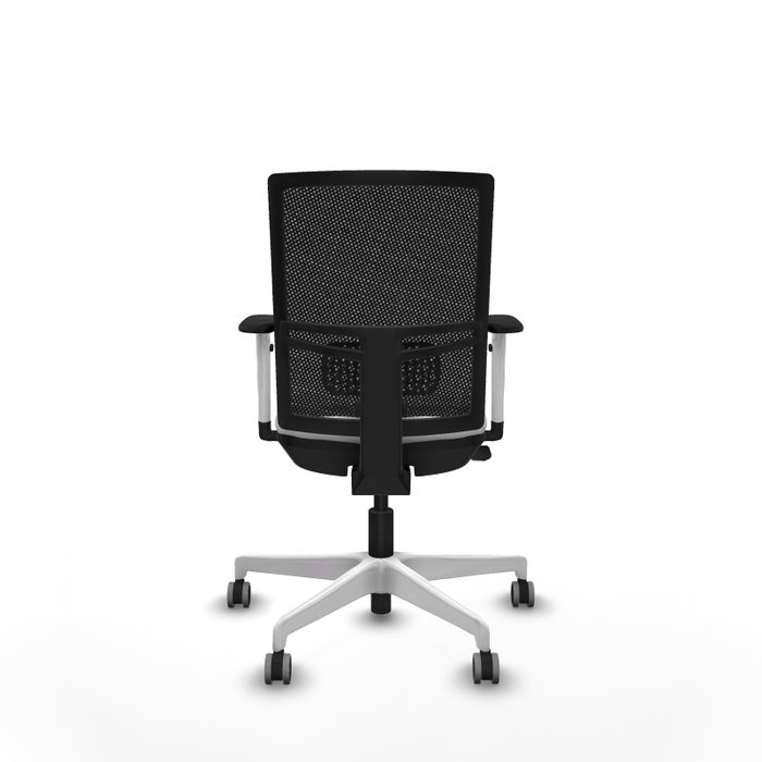 PIQUERAS Y CRESPO Silla de oficina Yunquera con mecanismo Sincro/Traslack, Tela Blanca y Malla Negra PIQUERAS Y CRESPO Silla de oficina Yunquera con mecanismo Sincro/Traslack, Tela Blanca y Malla Negra