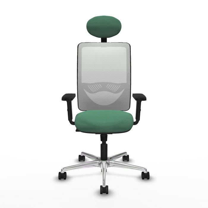 PIQUERAS Y CRESPO Silla de oficina Zulema con mecanismo Sincro, Verde esmeralda y Blanco PIQUERAS Y CRESPO Silla de oficina Zulema con mecanismo Sincro, Verde esmeralda y Blanco