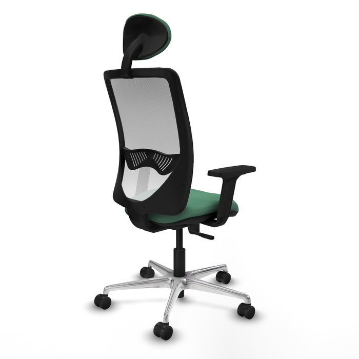 PIQUERAS Y CRESPO Silla de oficina Zulema con mecanismo Sincro, Verde esmeralda y Blanco PIQUERAS Y CRESPO Silla de oficina Zulema con mecanismo Sincro, Verde esmeralda y Blanco