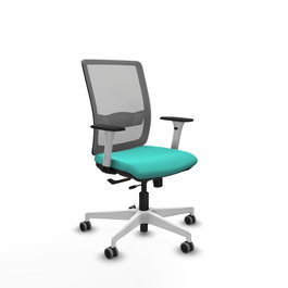 PIQUERAS Y CRESPO Silla de oficina Haches Turquesa y Gris