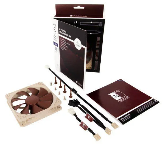 Noctua NF-P12 PWM Ventilador para PC 120mm/12cm, Marrón y Blanco, 1300 RPM, 92.3 m³/h, Rodamiento SSO-B, 4 Pines