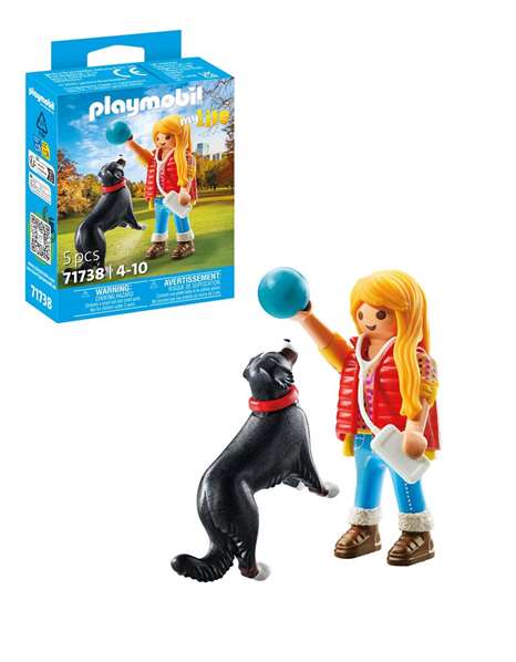 Playmobil Figura Mujer con Perro de Montaña My Life Playmobil Figura Mujer con Perro de Montaña My Life
