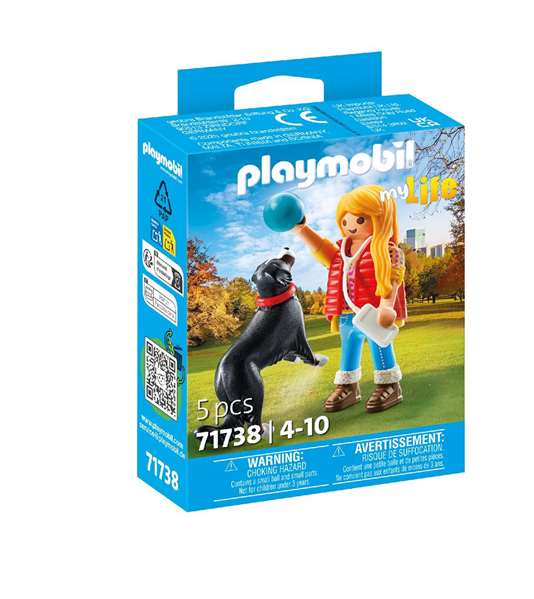 Playmobil Figura Mujer con Perro de Montaña My Life Playmobil Figura Mujer con Perro de Montaña My Life