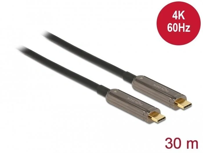DeLOCK Cable de vídeo USB-C óptico activo 4K 60 Hz 30 m DeLOCK Cable de vídeo USB-C óptico activo 4K 60 Hz 30 m