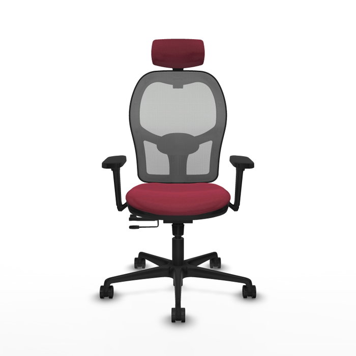 PIQUERAS Y CRESPO Silla de oficina Jorquera con mecanismo Sincro/Traslack Granate y Gris PIQUERAS Y CRESPO Silla de oficina Jorquera con mecanismo Sincro/Traslack Granate y Gris