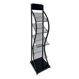 Edm Revistero Expositor Negro Metal 31 x 31 x 144 cm