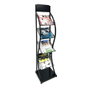Edm Revistero Expositor Negro Metal 31 x 31 x 144 cm