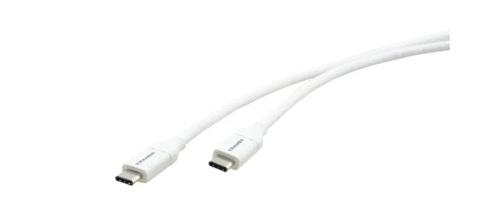 Kramer C-USB/CC-6 Cable USB Tipo-C a Tipo-C USB 2.0 Blanco, 1.8 m, 480 Mbps, 3A/5A, Plug & Play, PC/Mac/Móvil