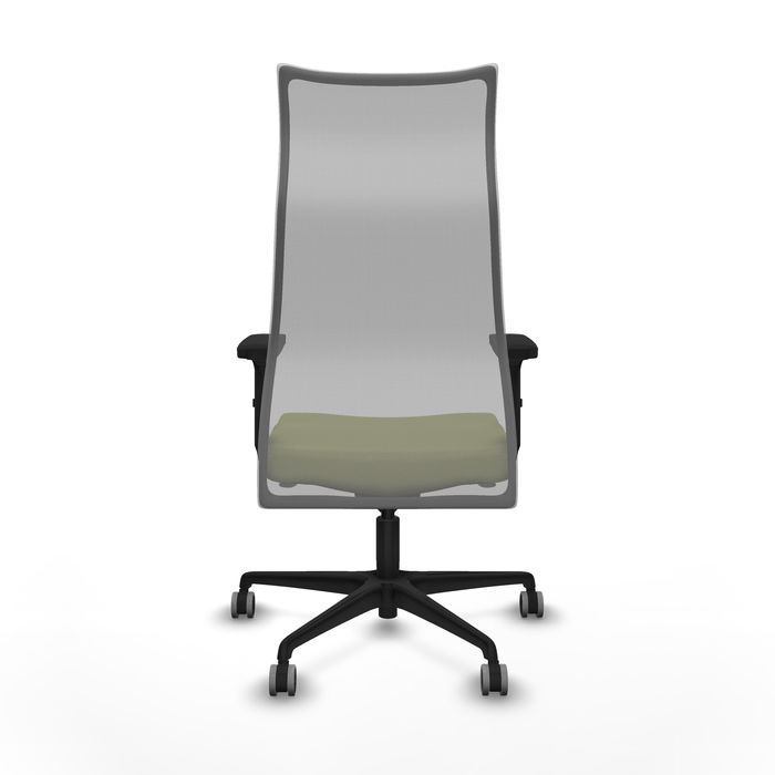 Sillón Albacete con mecanismo Sincro tapizada con Tela color Verde oliva y malla color Gris. Equipado con Base nailon negra, Brazos 2D y Ruedas 65 mm parqué Sillón Albacete con mecanismo Sincro tapizada con Tela color Verde oliva y malla color Gris. Equipado con Base nailon negra, Brazos 2D y Ruedas 65 mm parqué