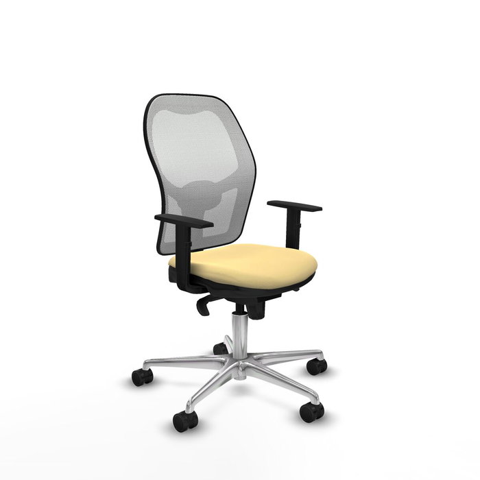 PIQUERAS Y CRESPO Silla de oficina Jorquera con mecanismo Sincro, crema y blanco PIQUERAS Y CRESPO Silla de oficina Jorquera con mecanismo Sincro, crema y blanco