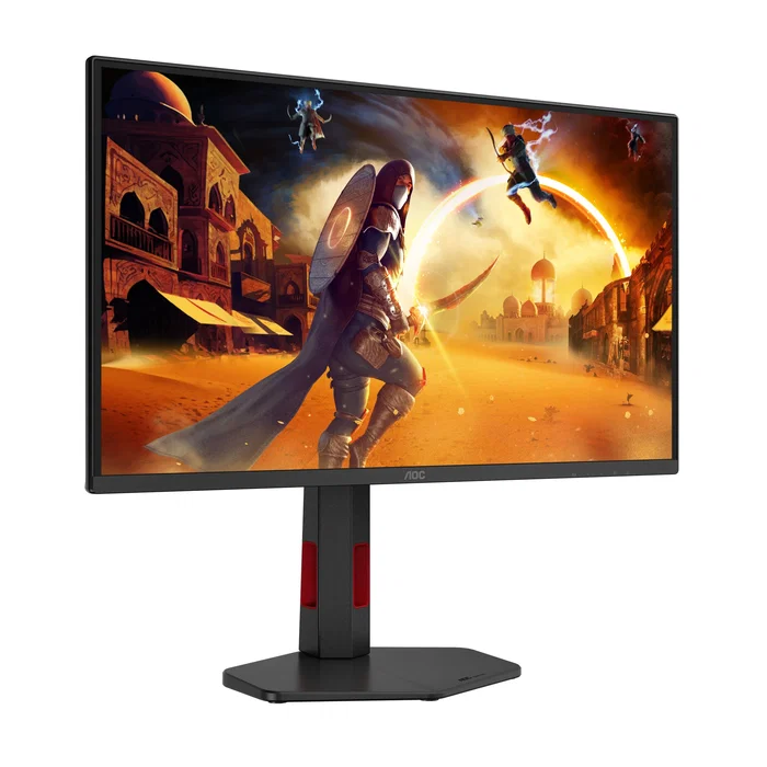 AOC Monitor Gaming G4 Q25G4SR 24.5" (62.2 cm) QHD 2560x1440 Fast IPS, 300Hz, 1ms, HDR400, AMD FreeSync, 2xHDMI 2.1, DisplayPort 1.4, Altavoces, Soporte Ergonómico - Negro/Rojo